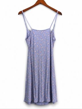 American Eagle Blue Floral Tie Back Mini Dress M Medium